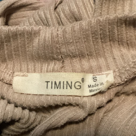 Timing Tan Ribbed Cutout Crop Top - Picture 5 of 5